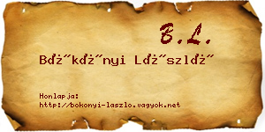 Bökönyi László névjegykártya